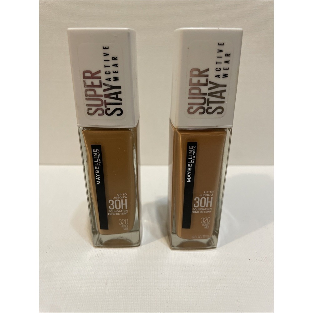Lot Of 2 Maybelline Super Stay‎ Active Wear 30H Foundation 320 Honey Miel